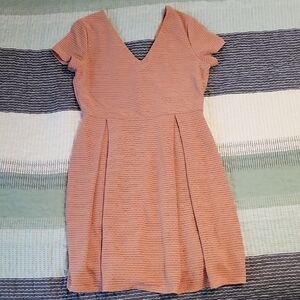 Maurices Textured V-Neck Blush Dress